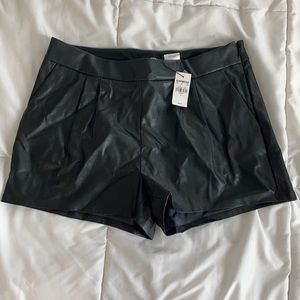 Express faux leather shorts